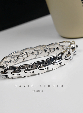 手链david全手工细款火焰做旧