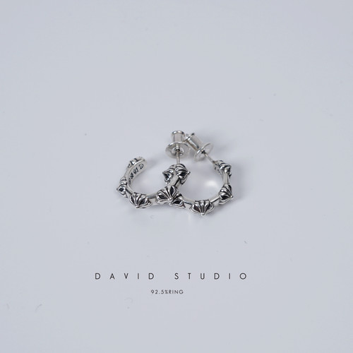 davidstudio925纯银罗志祥耳环