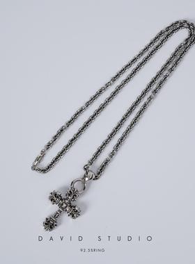 davidstudio925纯银双环项链