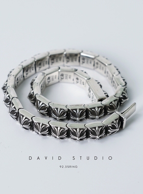 纯手工纯银高逼格时尚个性风手链