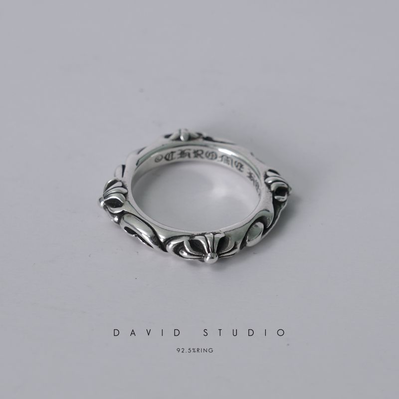 花纹男女士戒指Davidstudio925