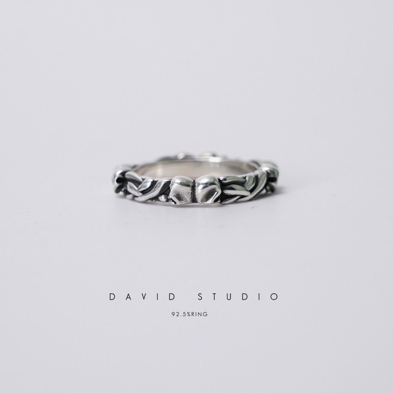 davidstudio925纯银骷髅戒指图片