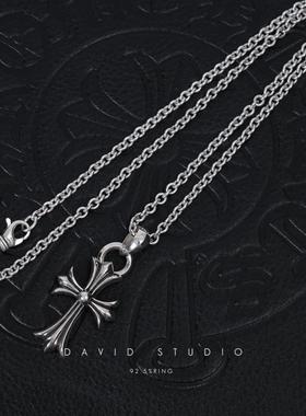 纯银手工英文字同粗链时尚