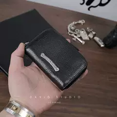 Italian Imported First-Layer Cowhide Short Zipper Card Holder Coin Purse Trendy Couple Card Case Card Holder