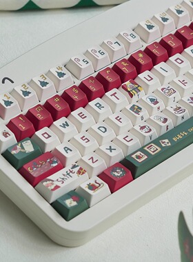 白日梦想家 圣诞祝福原厂高度143键热升华客制化机械键盘可爱键帽