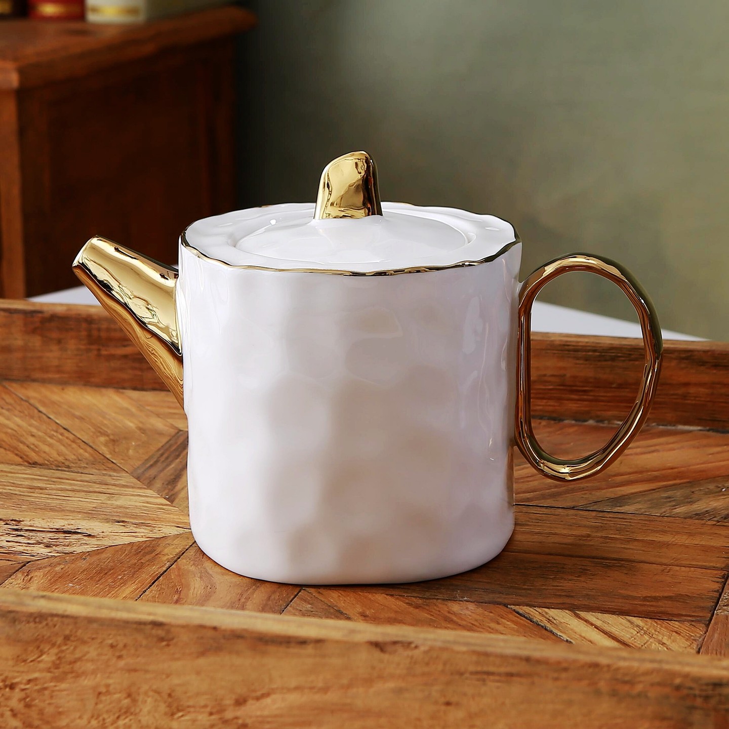 欧式宫廷风古典工艺陶瓷咖啡壶奢华下午红茶花茶壶瑕疵