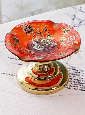 北欧风格简约白色陶瓷釉下彩瓷器烟灰缸家居摆设工艺烟缸 瑕疵