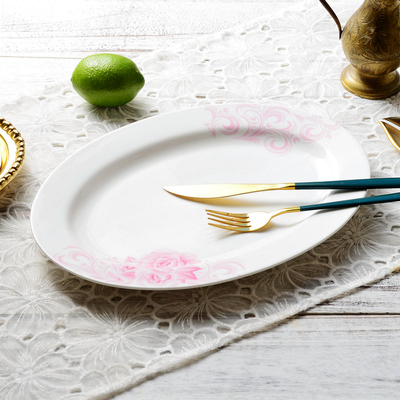 陶瓷椭圆形欧式12.5英寸鱼盘