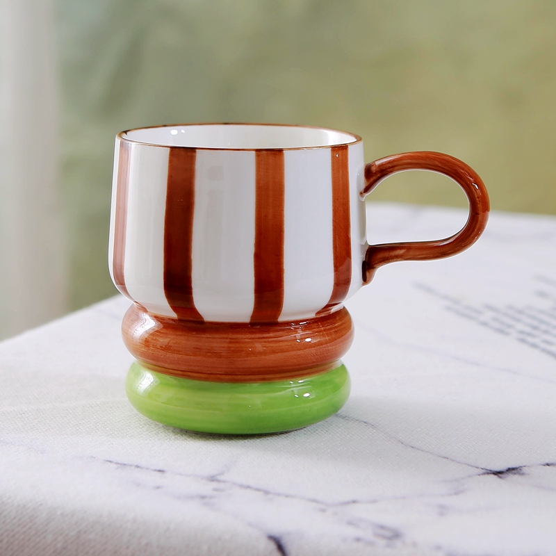 欧式风格复古手绘釉下彩咖啡杯