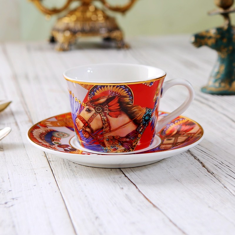 欧式宫廷轻奢陶瓷创意咖啡杯套装