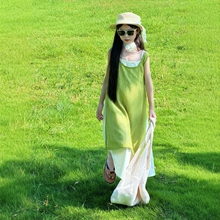 女童连衣裙夏季新款儿童时髦夏装洋气度假裙子大童夏天海边吊带裙