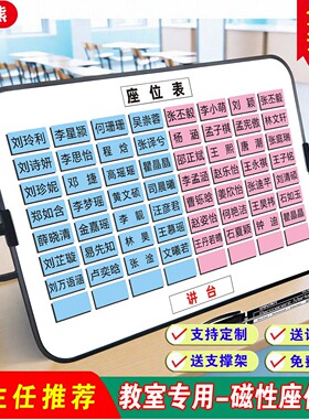 磁性座位表中小学生班级活动座次表讲台排位计划表名字磁铁磁力贴
