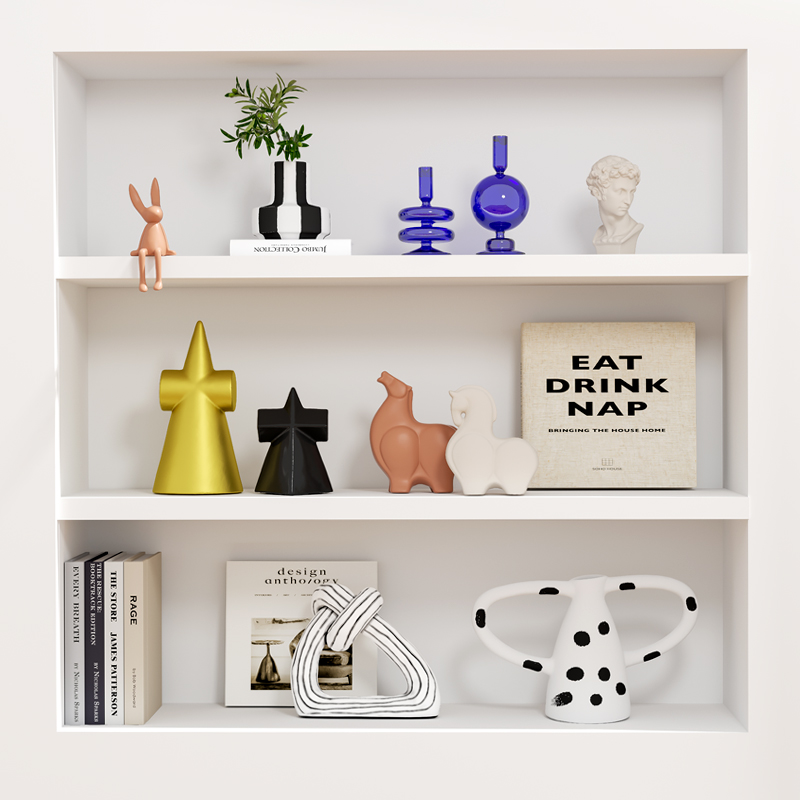 北欧现代抽象艺术个性样板间创意家居装饰品酒柜软装摆设客厅摆件