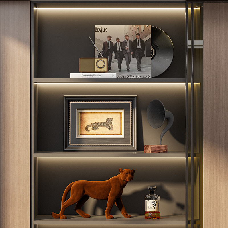 意式现代高级感酒柜摆件轻奢客厅办公室背景墙壁龛开放格软装饰品,家居饰品,装饰摆件,淘宝优惠券,粉丝福利购,淘宝优惠卷