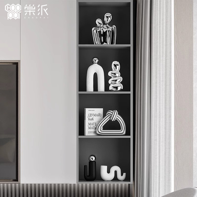现代轻奢客厅电视柜艺术摆件