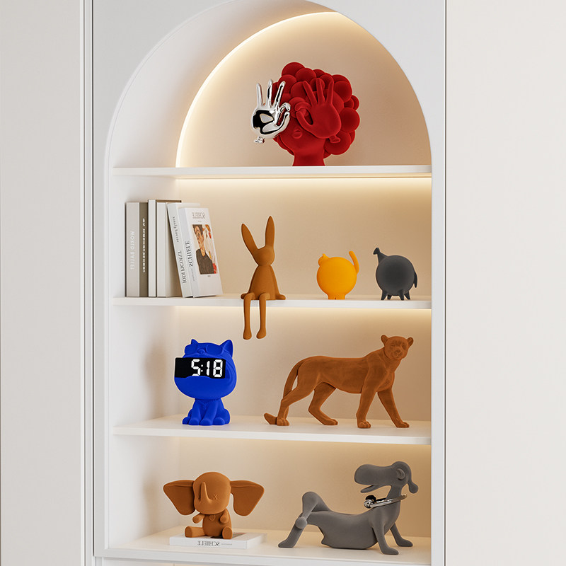 现代轻奢高级感客厅展示柜植绒摆件样板房电视柜小众多巴胺装饰品,家居饰品,装饰摆件,淘宝优惠券,粉丝福利购,淘宝优惠卷