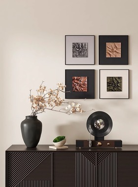 侘寂风高档玄关入户隔断柜装饰摆件酒店民宿覆古软装艺术花瓶摆设