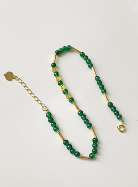 天然危料翡翠手串18k女轻奢高级感2025新款春季复古小众新中式