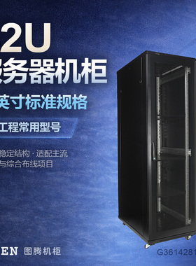 原装TOTEN/图腾2米高G36142机柜网孔门1.1米深600宽标准19英寸网络机柜 42U服务器交换机监控弱电落地柜 现货