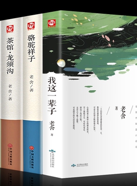 正版老舍四部曲四世同堂 老舍经典作品集我这一辈子惶惑偷生饥荒老舍现代文学小说作品集中小学生青少年阅读现当代文学书
