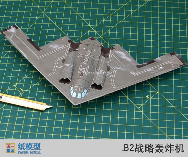 美国b2战略轰炸机纸模型diy飞机学生手工课折纸天一纸艺