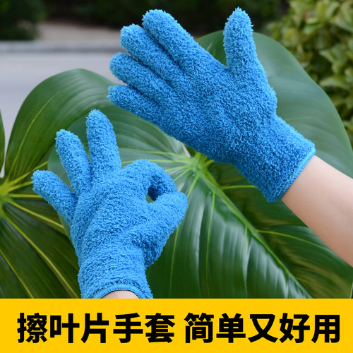 花百事植物叶片清洁灰尘手套工具