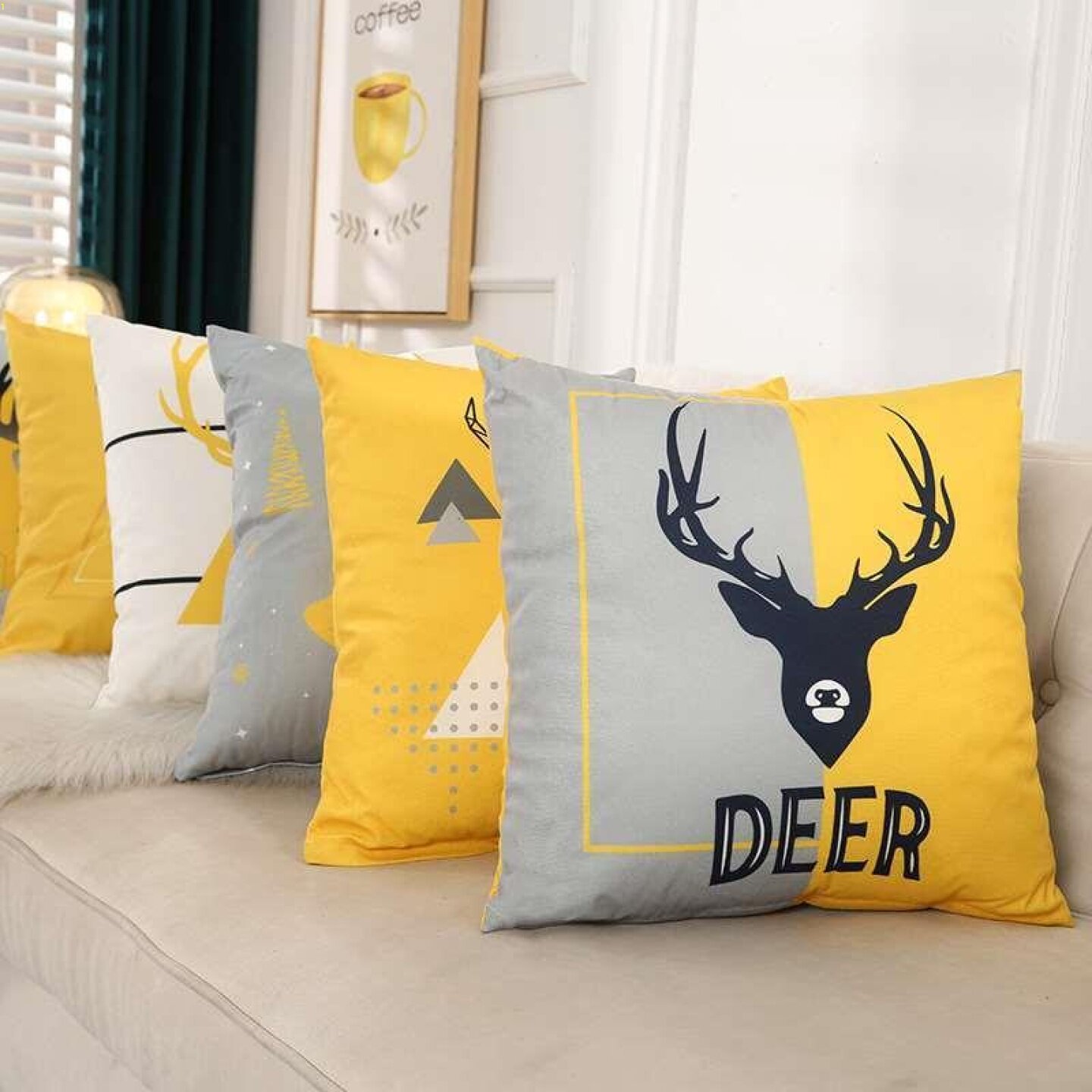 Nordic Style Pillow Case Living Room Sofa Cushion Backrest O图片