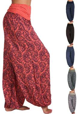 Casual prIHPintwideeg harun pants wol ma-n 休闲印花阔腿哈伦