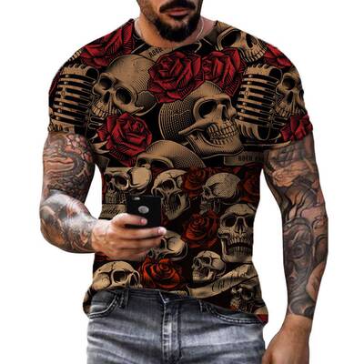 Summer fashion printed men's T-shirt 夏季时尚休闲印花男
