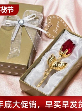 Valentine's Day Gifts For Girlfriend Crystal Rose Artificial