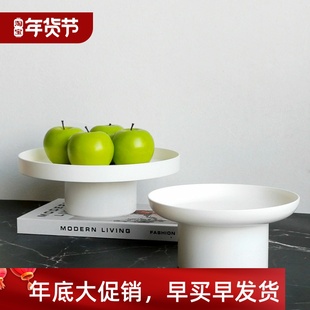 Round Storage Dishes Plastic Food Acrylic Tea Nordic Tray