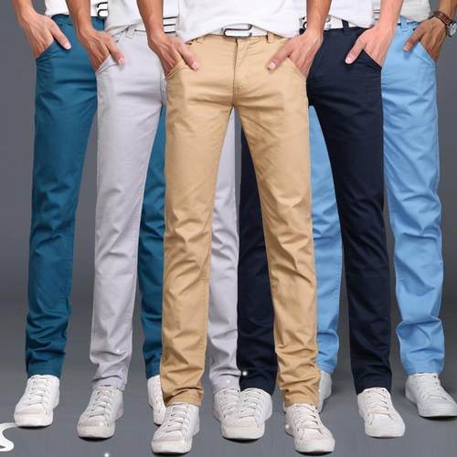 2018 New summer men s cotton casual pants men trousers jeans
