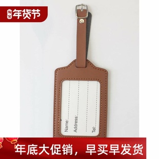 PU Leather Suitcase Luggage Tag Label Bag Pendant Handbag Po