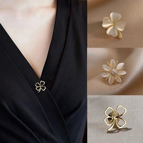 Fashion Brooch Set Flower Bow Brooches for Women Metal Anti-