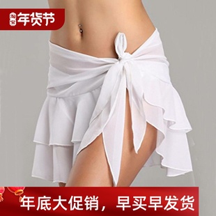 body half lace skirt纯色网纱半身系带短裙 Solid short mesh