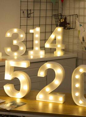 number 1-9 Alphabet 26 Letters Lights LED Light Up party