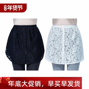 fake hem with Fashion 时尚 color skirt 纯色假下摆内搭裙 solid