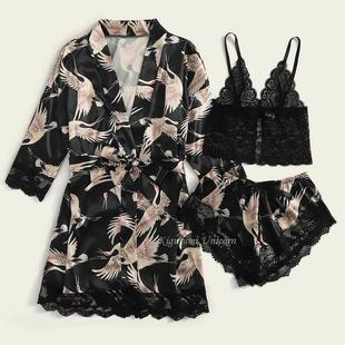be Suit Summer Sexy V-Neck Pyjamas Sleepwear Home Nightdress