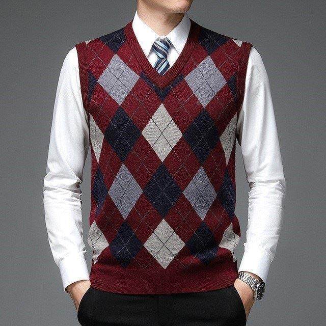 Men Slim Fit Winter vest man for Sweater Knitting Sweaters