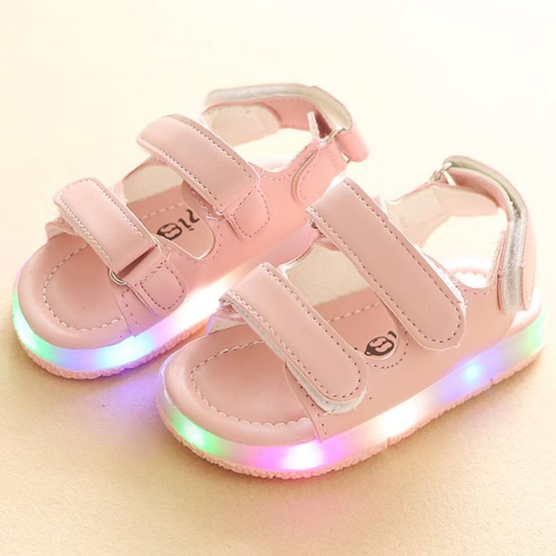 Size 21-30 Baby Led Shoes Glowing Sandals Elegant Children C