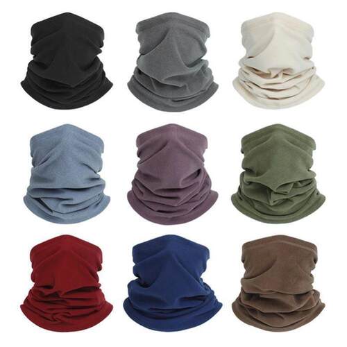 Winter Neck Warmer Gaiter Bandana Mask Fleece Half Face ver