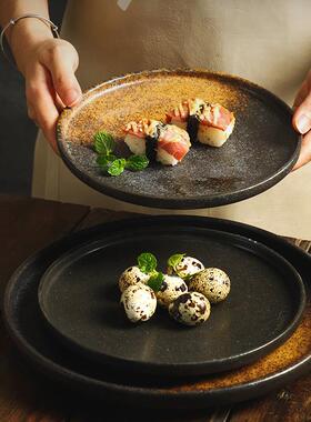 japanese ceramic plates dish tray disc tableware set披萨盘