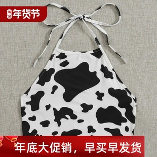 neck hanging small Sexy 性感数码 print strap 印花吊带 digital