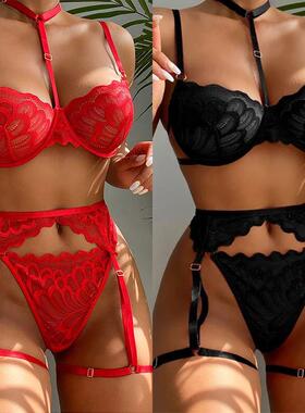 Hanging Neck Tight Strap Underwear Set挂脖紧身吊带内衣套装女
