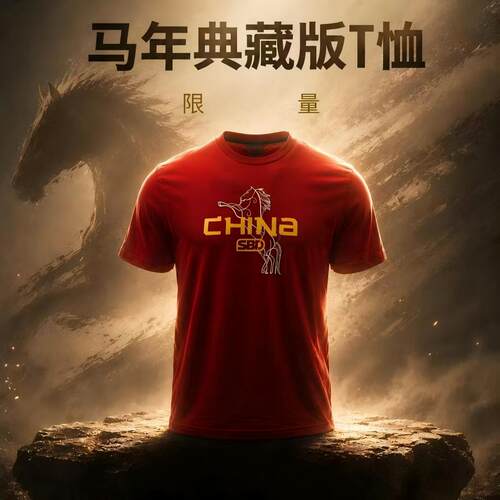 英国SBD 赤驰·马年限定中国典藏款纯棉T恤  特别定制 中国ONLY
