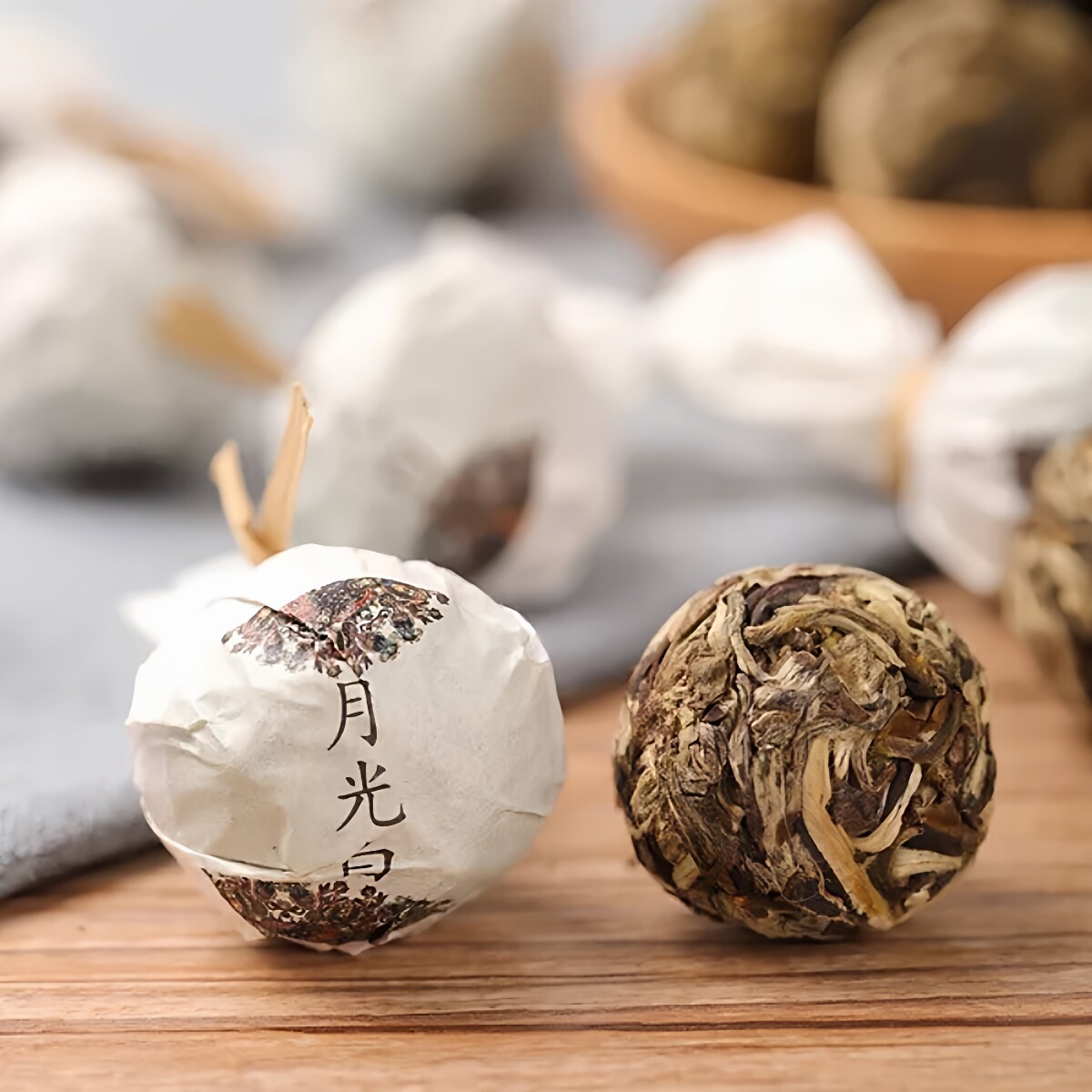 云南月光白茶龙珠月光美人茶250g