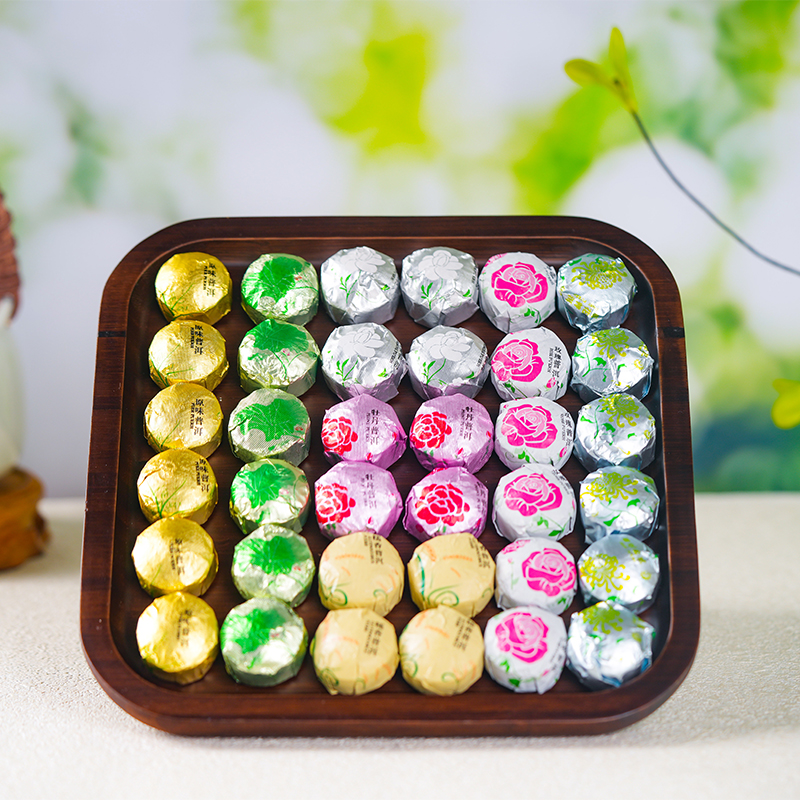 云南普洱小沱茶糯香玫瑰茉莉荷叶