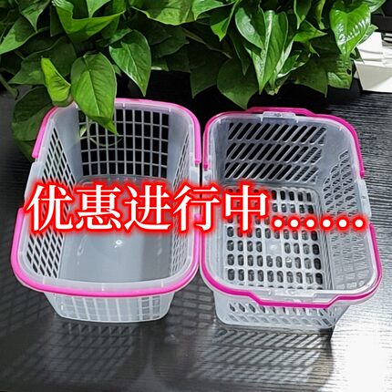 100个包邮1-12斤草莓篮樱桃小筐塑料手提篮水果篮枇杷杨梅篮有盖