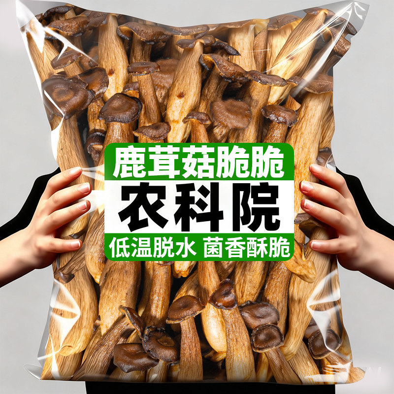 滇品客农科院云南鹿茸菇脆开袋即食干货蘑菇脆办公室休闲零食小吃