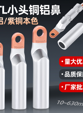 小头铜铝线鼻子DTL窄头过度线耳50/95/120/240塑壳断路器接线端子